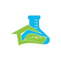 Eco green lab logo vector icon illustration design