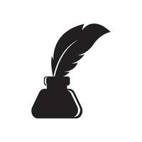 pluma bolígrafo logo modelo vector icono diseño