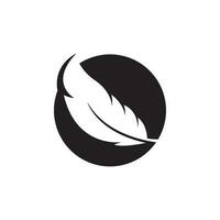 diseño de icono de vector de plantilla de logotipo de pluma