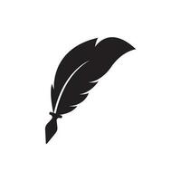 Feather pen Logo Template Vector Icon Design