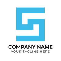 Modern abstract monogram minimalist business logo design template Free Vector