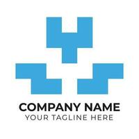 Corporate abstract monogram minimalist business logo design template Free Vector