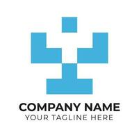 Corporate abstract monogram minimalist business logo design template Free Vector