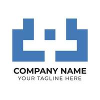 Creative abstract monogram minimalist business logo design template Free Vector