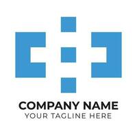 Creative abstract monogram minimalist business logo design template Free Vector