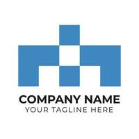 Creative corporate monogram minimalist business logo design template Free Vector