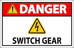 Danger Sign, Switch Gear Sign vector