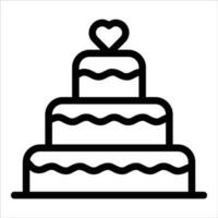 cake in flat design style vector