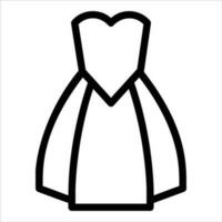 wedding dress in flat design style vector