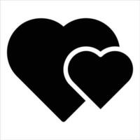 hearts in flat design style vector