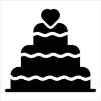 cake in flat design style vector