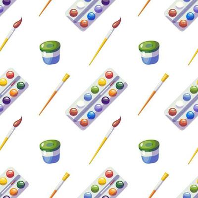 Seamless pattern back to school