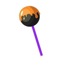 Halloween vector cartoon illustration with lollipop
