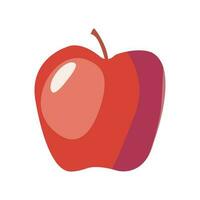 Back to school, Vector illustration with red apple