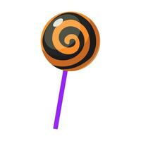 Halloween vector cartoon illustration with lollipop