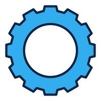 Blue Gear vector concept colored icon or logo element