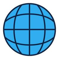 Globe vector World concept colored minimal icon or sign