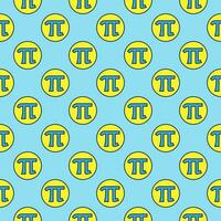 Pi Sign in circle vector concept modern seamless pattern