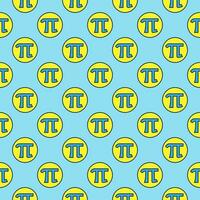 Pi Sign in circle vector concept modern seamless pattern