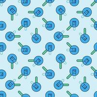 Magnifier with Test Tube vector Chemical Analysis colored seamless pattern