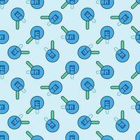 Magnifier with Test Tube vector Chemical Analysis colored seamless pattern