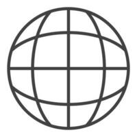 Earth Globe vector World concept simple line icon or symbol