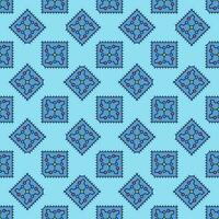Processor Circuit Board vector blue seamless pattern