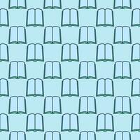 Open Book vector Reading concept colored modern seamless pattern