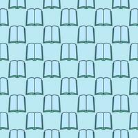 Open Book vector Reading concept colored modern seamless pattern