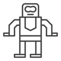 Robot vector concept simple linear icon or symbol