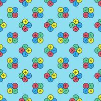 Mathematical Basic Symbols vector Math colored seamless pattern