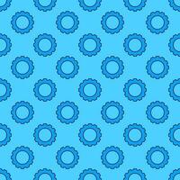 Gear vector concept blue seamless pattern