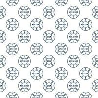 STEM round vector concept thin line seamless pattern