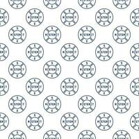 STEM round vector concept thin line seamless pattern