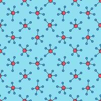 Molecule vector concept colored seamless pattern