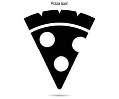 Pizza icon, vector illustration.