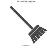 Broom Cleaning Icon vector