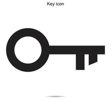 Key icon, vector illustration.