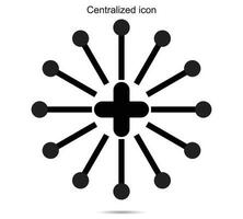 centralizado conexiones icono vector