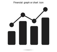 Financial  graph or chart  icon vector