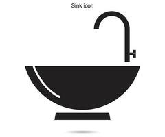 lavabo icono, vector ilustración.