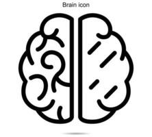 Brain icon, vector illustration.