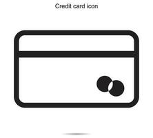 Credit card icon, vector illustration.