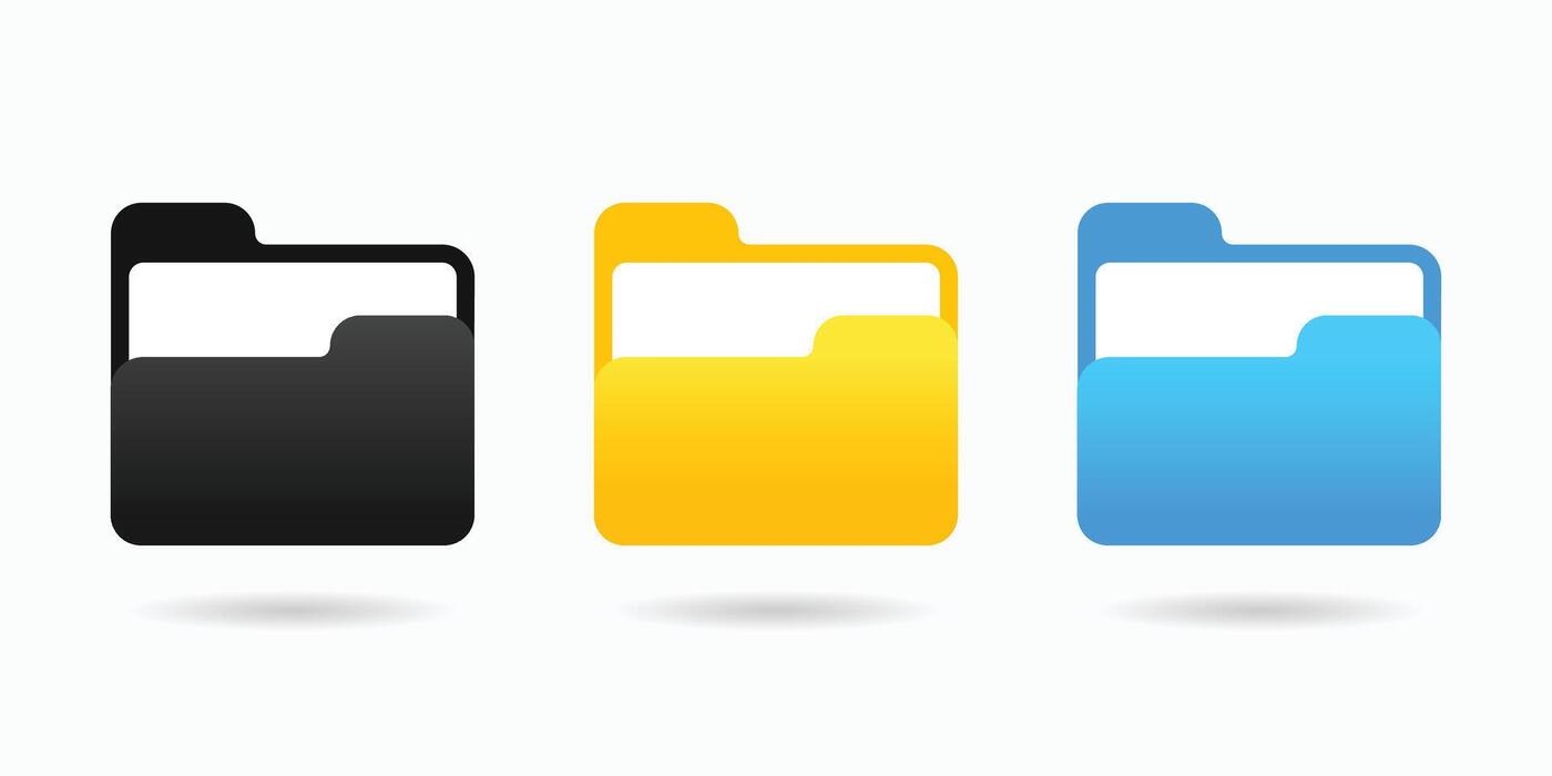 Folder Icon Set Vector Art, Icons, and Graphics for Free Download