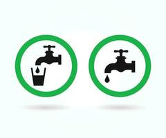 Drinking water sign. Drinkable water sign. Drink water sign. vector