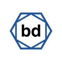 BD Company  name in diamond shape. BD monogram. vector
