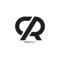 Unique modern shape letter CR creative alphabet monogram logo. C logo. R logo vector