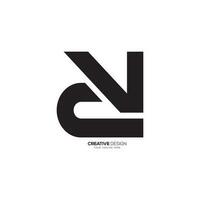 Letter Cv unique modern shape flat monogram black abstract creative logo. C logo. V logo vector