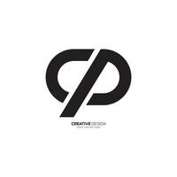 Unique modern shape letter CP creative alphabet monogram logo. C logo. P logo vector
