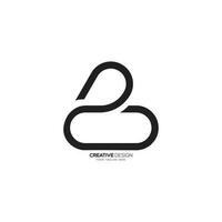 Unique line art modern letter B with fashion monogram logo. B logo vector